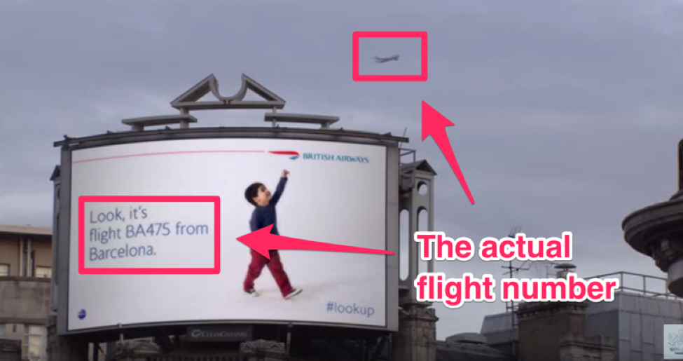 flight 1 content marketing billboard campaign