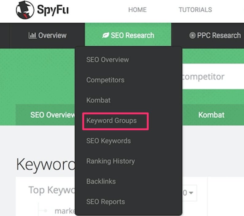 SpyFu Keyword Research Tools SEO Tools Keyword Groups neilpatel com jpg